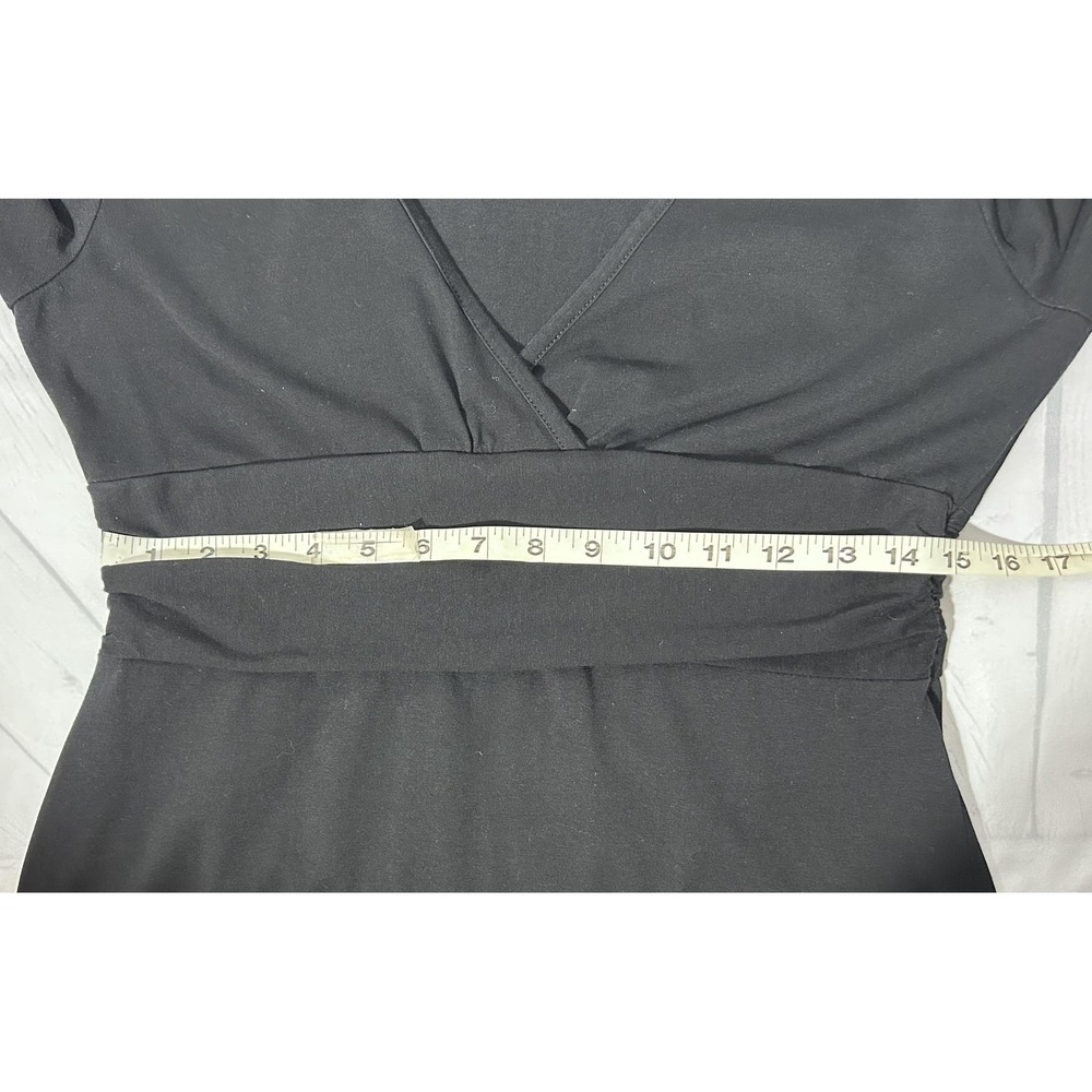 Patagonia Dress Womens Large Black Organic Cotton Empire 3/4 Sleeve Fit & Flare - Picture 6 of 7